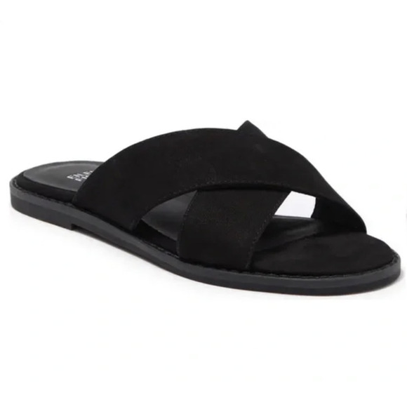 Eileen Fisher Shoes - NWT Eileen Fisher Cape Crossover Black Suede Sandals • Minimalist • Size 6 🗣